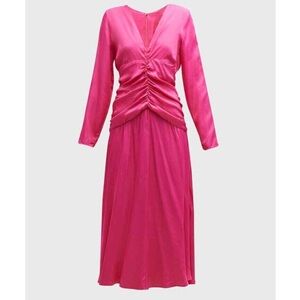 NWT FARM RIO pink long sleeve midi dress size XL, new in package